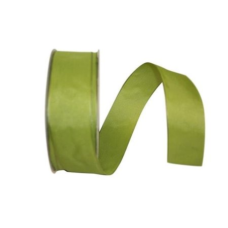 RELIANT RIBBON Reliant Ribbon 25752-535-09K 10.5 in. 50 Yards Linen Touch Mono Ribbon; Green Grass 25752-535-09K